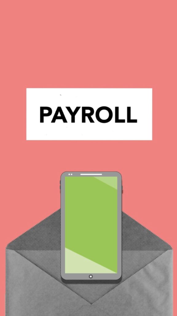 Art illustration of mobile phone in envelope representing concept contactless payment and shopping